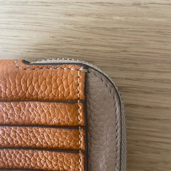 Tory Burch PERRY BOMBÉ COLOR-BLOCK TOP-ZIP CARD CASE - Picture 8 of 13